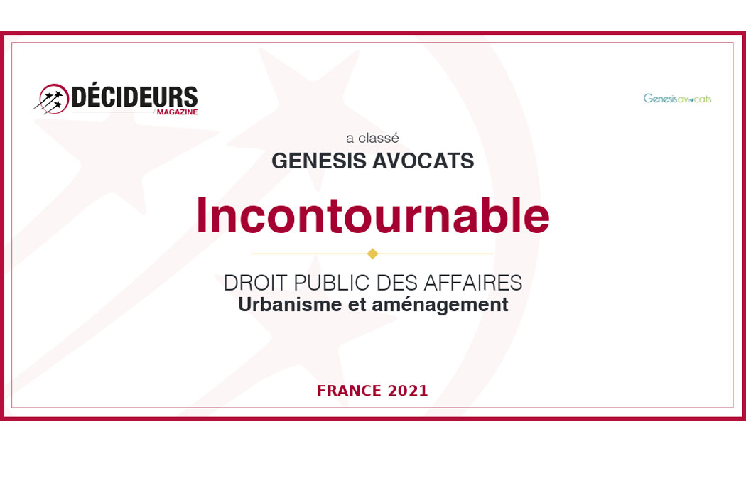 Genesis Avocats de nouveau récompensé par Décideurs en Droit Public des Affaires et Droit de l’Environnement